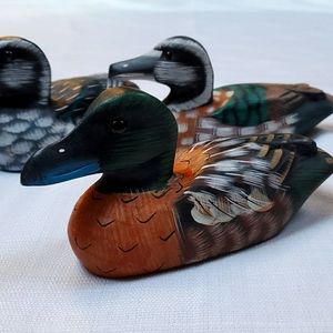 3 for $30 Painted Wooden Duck Sculptures